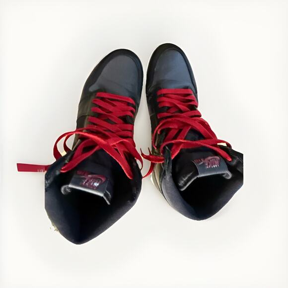 Nike Air Jordan 1 Retro MENS High OG Black Satin Gym Red Size 9 LIGHTLY WORN!! - Picture 5 of 15
